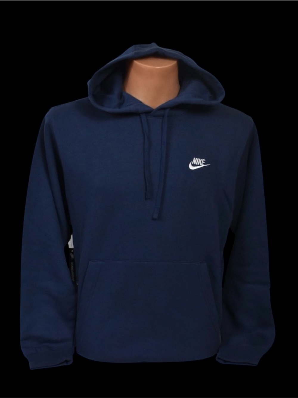 Nike Club Men's L Pullover Fleece Hoodie Navy Blue